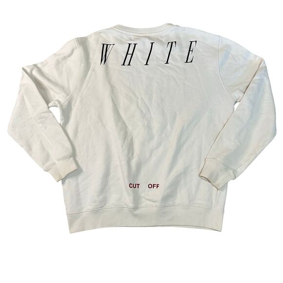 OFF-WHITE Men's Othelo's Eagle Crew Sweatshirt Size M In White - Picture 2 of 10